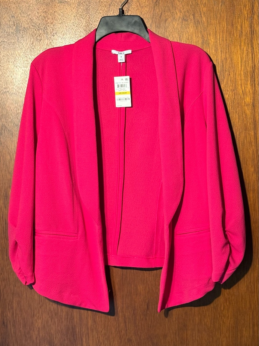 Bar III Hot Pink Open-Front Women's Cardigan